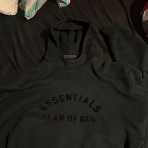 Essentials Black Hoodie Sweater